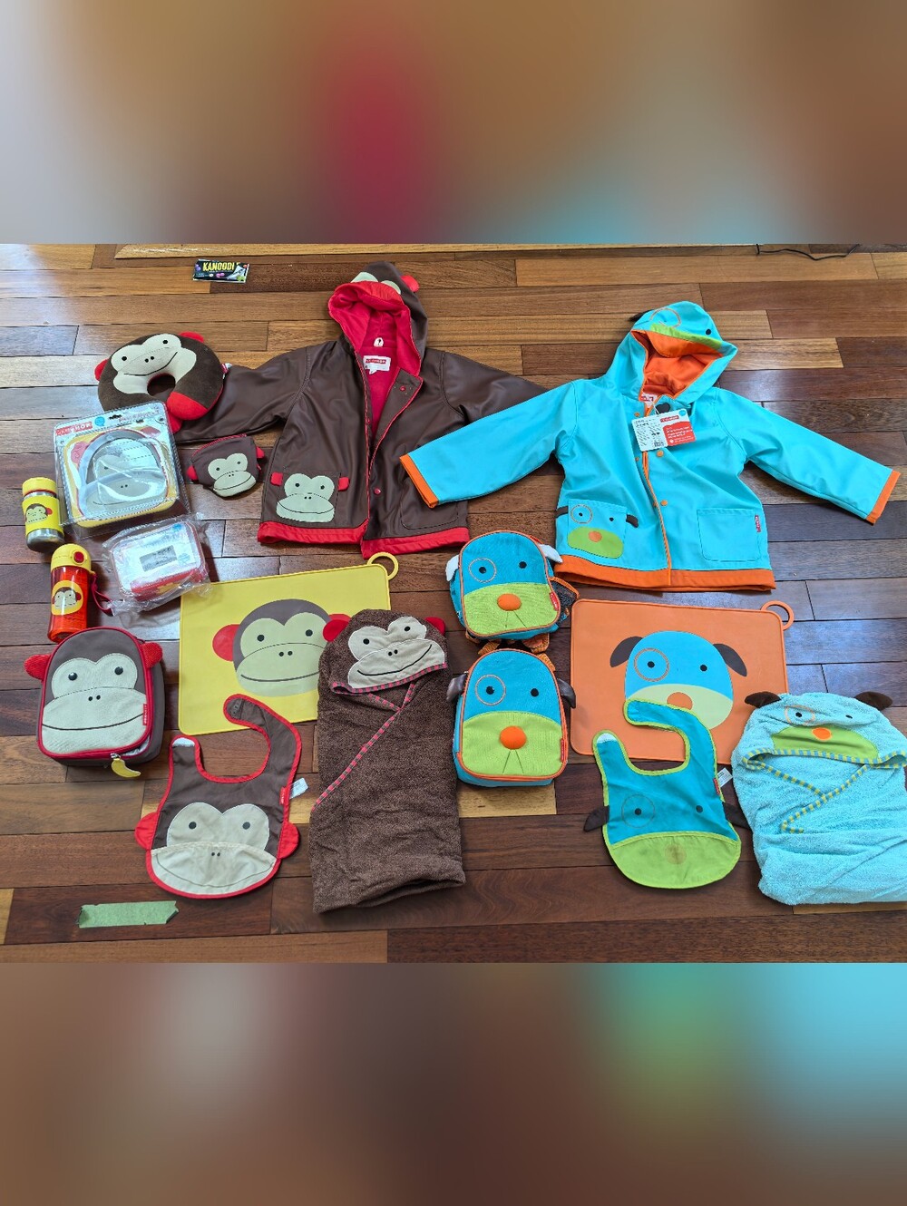 skip hop zoo little kid monkey and dog puppy toddler collection sets (new&used)